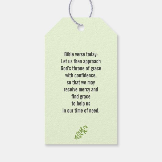 "神は我々の皈依と力である"詩篇46:1 ギフトタグ (裏面)