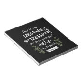 "神は我々の皈依と力である"詩篇46:1 ノートパッド (アングル)