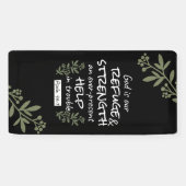 "神は我々の皈依と力である"詩篇46:1 横断幕 (横)