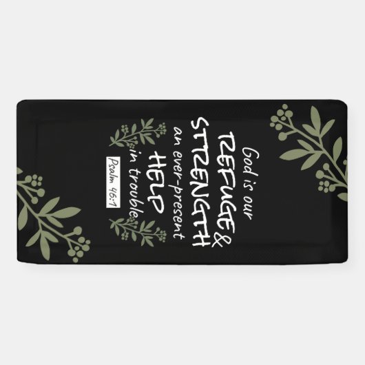 "神は我々の皈依と力である"詩篇46:1 横断幕 (横)