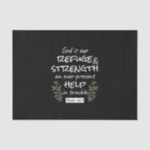 "神は我々の皈依と力である"詩篇46:1 薄葉紙 (正面)