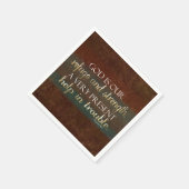 神は我々の皈依キリスト教の聖書の聖句Brown/金ゴールド スタンダードカクテルナプキン (角)
