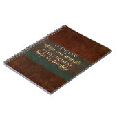 神は我々の皈依キリスト教の聖書の聖句Brown/金ゴールド ノートブック (左側)