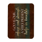 神は我々の皈依キリスト教の聖書の聖句Brown/金ゴールド マグネット (縦)