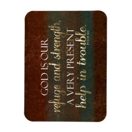 神は我々の皈依キリスト教の聖書の聖句Brown/金ゴールド マグネット