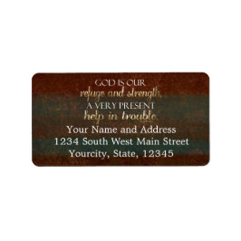 神は我々の皈依キリスト教の聖書の聖句Brown/金ゴールド ラベル