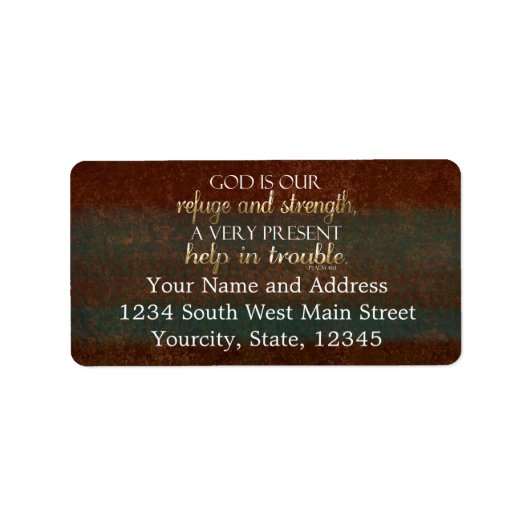 神は我々の皈依キリスト教の聖書の聖句Brown/金ゴールド ラベル (正面)