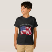 神は我々の空軍を米国の旗で祝福する Tシャツ (正面フル)