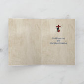 神は我々の軍隊を祝福祈し、手/旗 カード (内部)