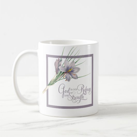 神は我々の避難所であり力である コーヒーマグカップ (左)