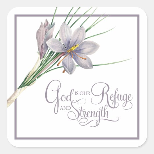 神は我々の避難所であり力である スクエアシール (正面)