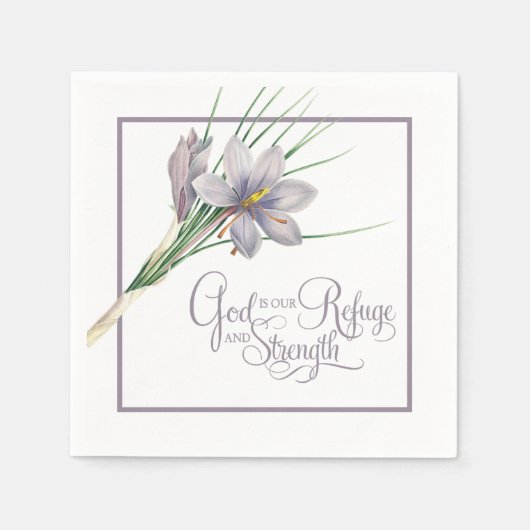 神は我々の避難所であり力である スタンダードカクテルナプキン (正面)