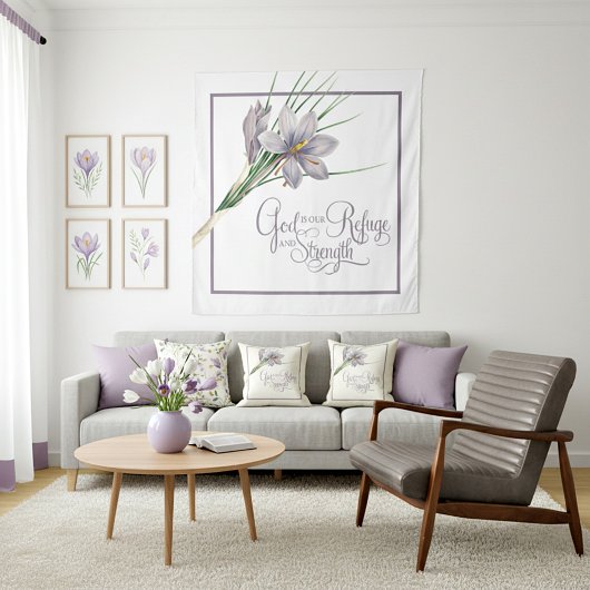 神は我々の避難所であり力である タペストリー