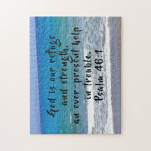 神は我々の避難所であり、強さ詩篇46:1ビーチ