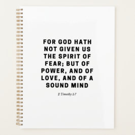 神は我々を持って与えいない | 2テモテ1:7黒 プランナー手帳