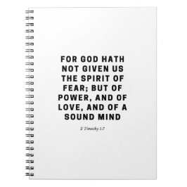 神は我々を持って与えいない | 2テモテ1:7 ノートブック
