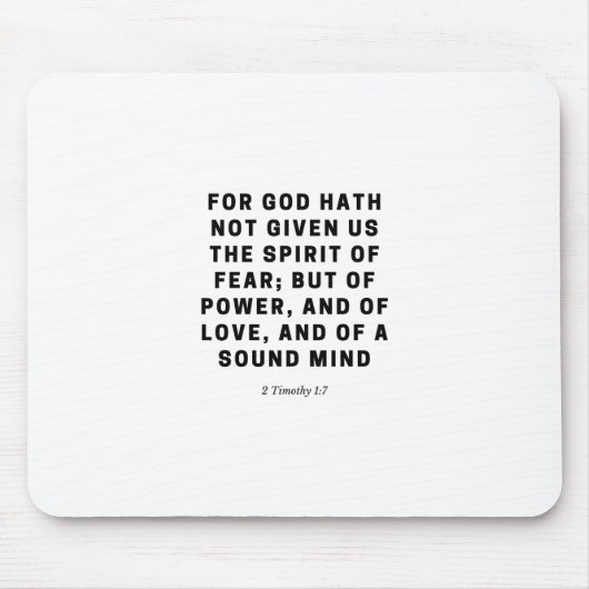 神は我々を持って与えいない | 2テモテ1:7 マウスパッド (正面)