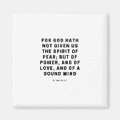 神は我々を持って与えいない | 2テモテ1:7 マグネット (正面)