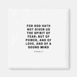 神は我々を持って与えいない | 2テモテ1:7 マグネット