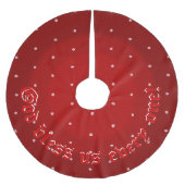 神は我々を祝福する ブラッシュドポリエステルツリースカート (正面)