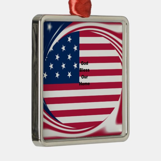 神は我が家を祝福せよ メタルオーナメント (右)