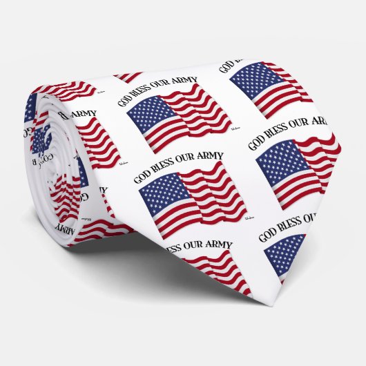 神は我が軍を米国の旗で祝福せよ ネクタイ (ロール)