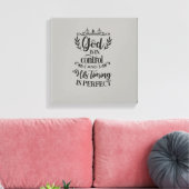 神は支配され、彼のタイミングは完璧な芸術である キャンバスプリント (インサイチュ (リビング))