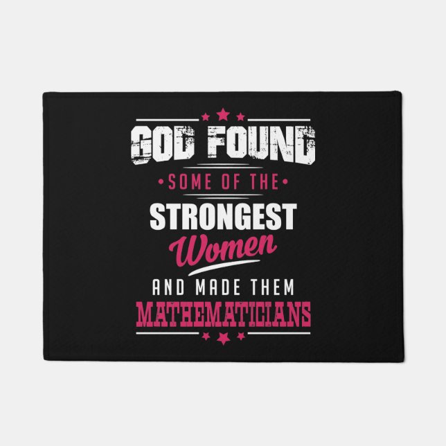 神は数学者に笑わされるな専門職Dsgnをしました ドアマット (正面)