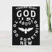 神は新しいことをしようとしている イザヤ 43:19 カード (正面)