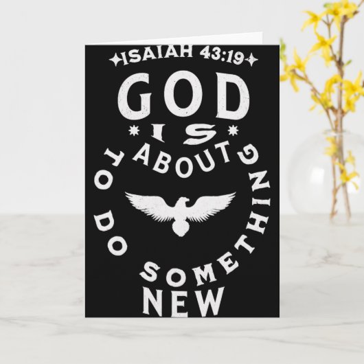 神は新しいことをしようとしている イザヤ 43:19 カード (黄色い花)