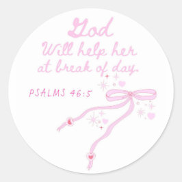 神は日の救済暮れ、コケット、ピンクで彼女を見る ラウンドシール