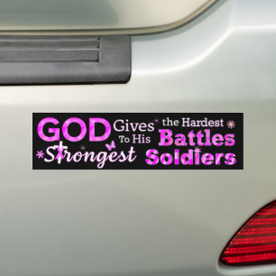 神は最も厳しい戦いを与える バンパーステッカー