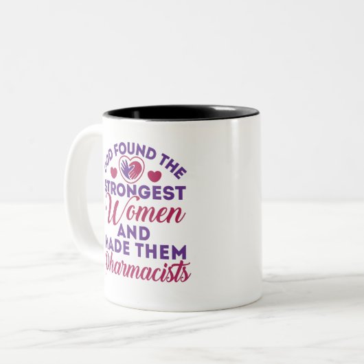 神は最強の女性薬剤師かわいいと見つけた ツートーンマグカップ (正面左)