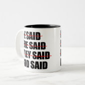 神は最後の言葉を持っている ツートーンマグカップ (正面左)