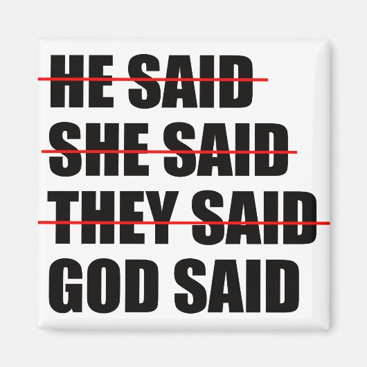 神は最後の言葉を持っている マグネット (正面)