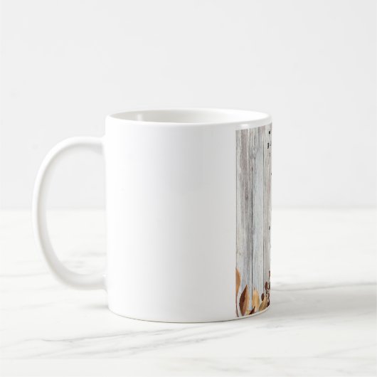 神は木製の灰色の聖書の聖句コーヒーマグを持っていないので コーヒーマグカップ (左)