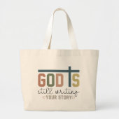神は未だ書あなた方の物語キリスト教の女 ラージトートバッグ (正面)