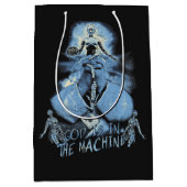 神は機械の中にある – テクノ – ディストピアデザイン ミディアムペーパーバッグ (正面)