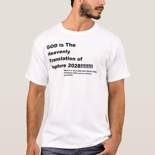 神は歓喜2028!!! Tシャツ (正面)
