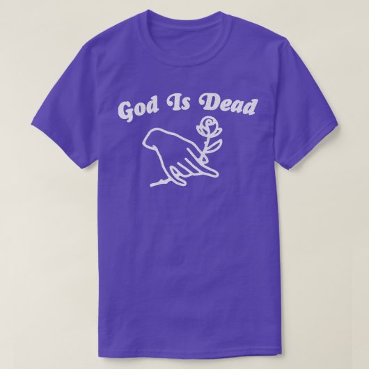 神は死んだニーチェ引用文 Tシャツ (デザイン正面)