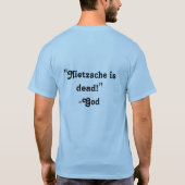 "神は死んでいます! " - Nietzsche Tシャツ (裏面)