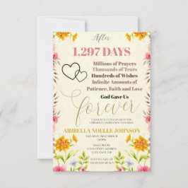 神は永遠に私たちを贈り物としてくれた 編集可能な養子縁組招待状 招待状