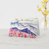 神は永遠に立つグリーティングカード カード (黄色い花)