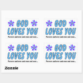 神は永遠に、永遠にあなたを愛し続ける 長方形シール (シート)