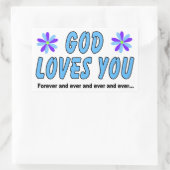 神は永遠に、永遠にあなたを愛し続ける 長方形シール (バッグ)