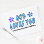 神は永遠に、永遠にあなたを愛し続ける 長方形シール (封筒)