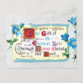 神は永遠の命であるバイブル聖句ヴィンテージ ポストカード (正面)