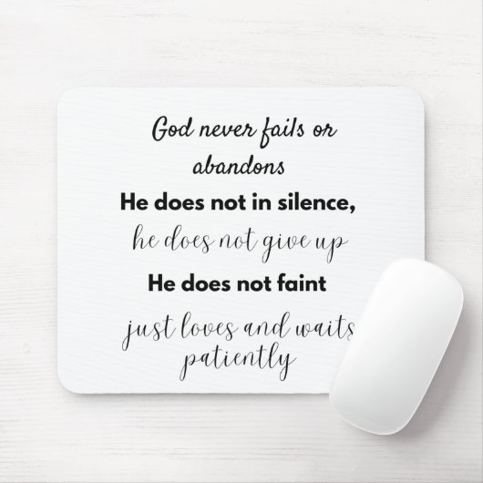 神は決して失敗したり見捨てたりしない マウスパッド (マウス)