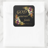神は決して失敗しない – 女性のキリスト教信仰の聖書 スクエアシール (バッグ)