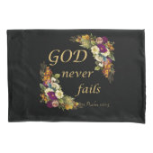 神は決して失敗しない – 女性のキリスト教信仰の聖書 枕カバー (正面)